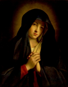 María en su advocación de los Dolores, por Sassoferrato.